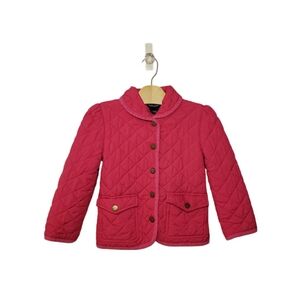 Ralph Lauren Size 5 Girls Hot Pink Quilted Button Jacket